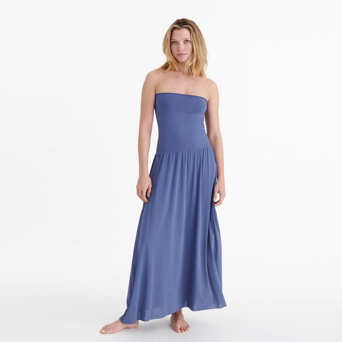 Oda Long Bustier Dress in Sirene
