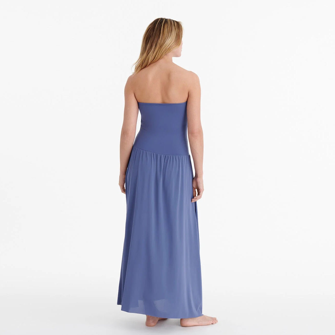 Oda Long Bustier Dress in Sirene