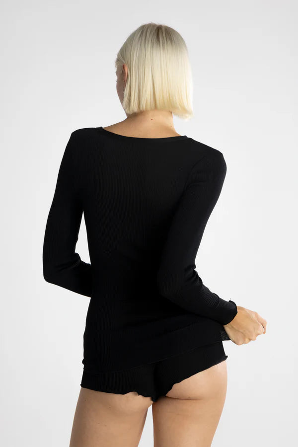 Ribbed Long-Sleeve Shirt