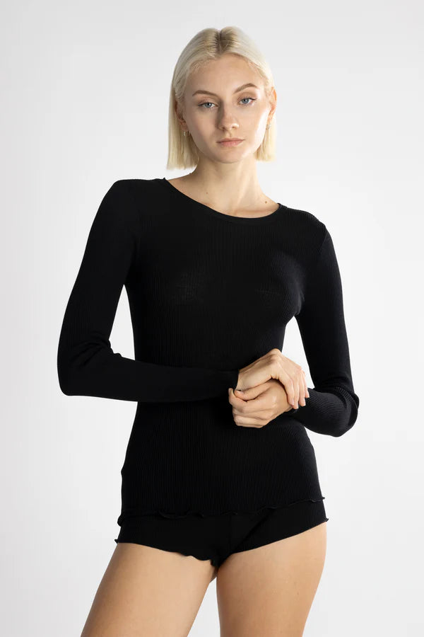 Ribbed Long-Sleeve Shirt