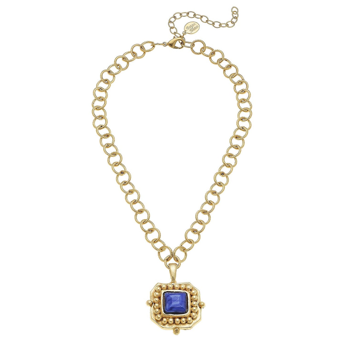 Susan Shaw- London Necklace in Blue, available at LaSource in Darien