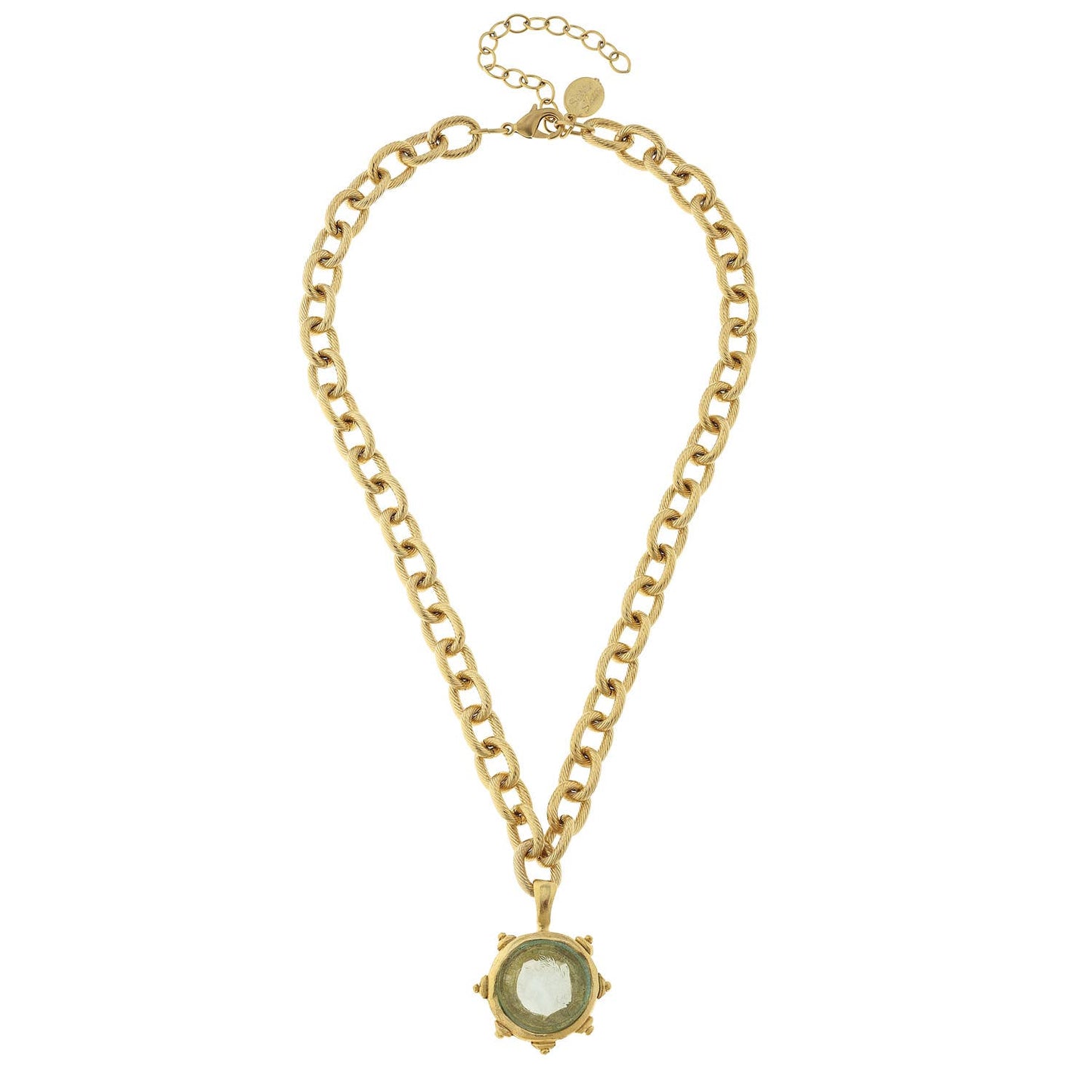 Susan Shaw - Small Venetian Glass Coin Necklace, available at LaSource in Darien