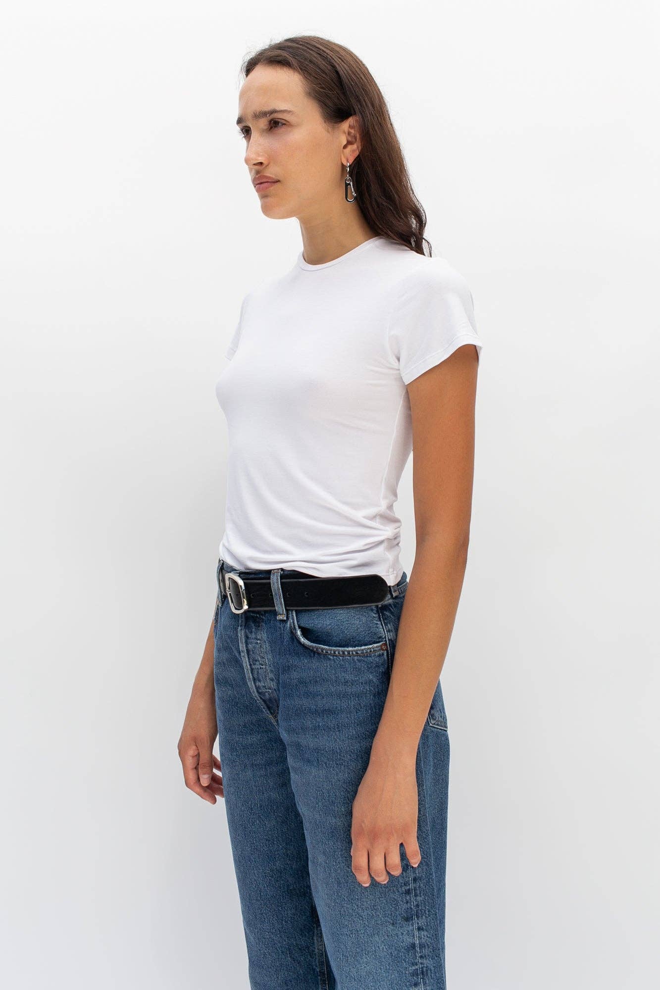 Trois -Bridget Tee in White, available at LaSource in Darien