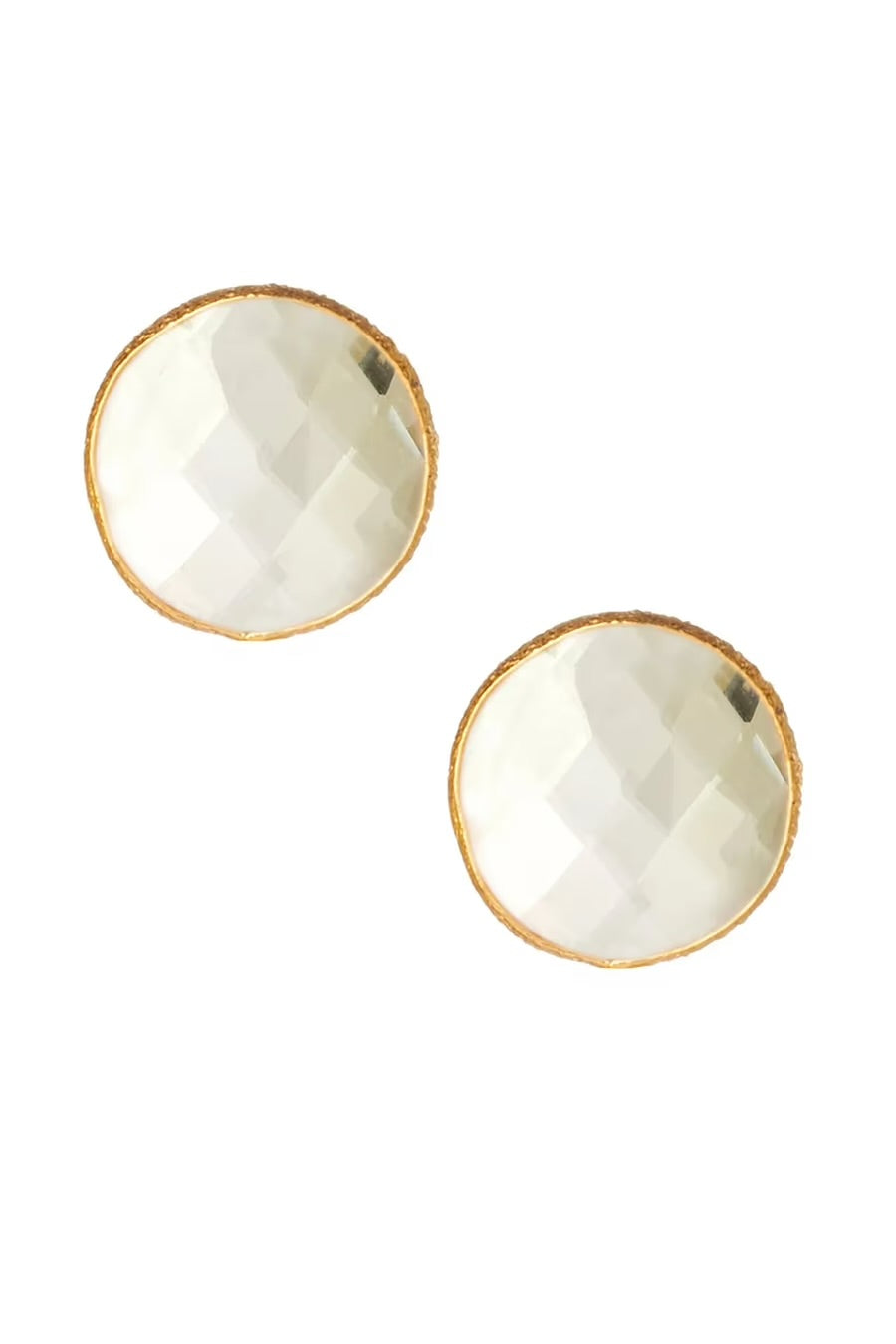 Mini Stud Round Gemstone Earrings