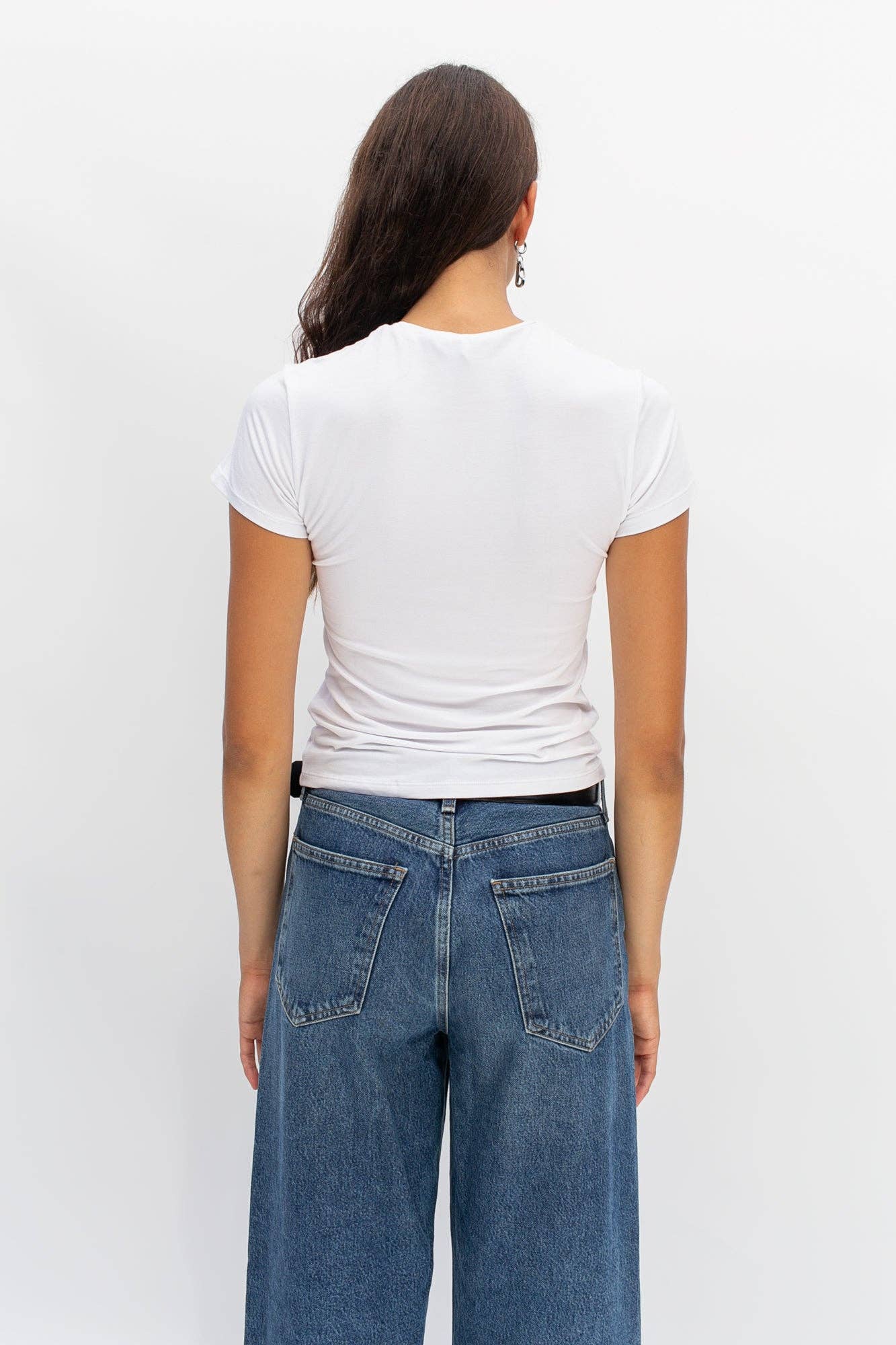 Trois -Bridget Tee in White, available at LaSource in Darien