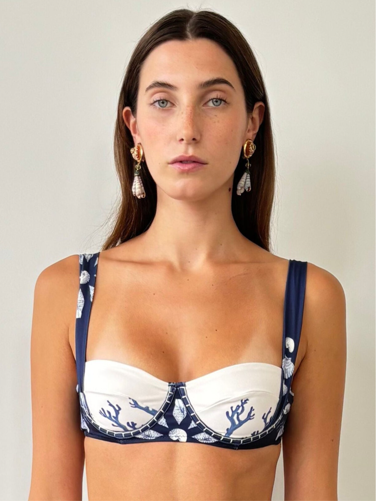 Carmel Bikini Top in Shell Tiles