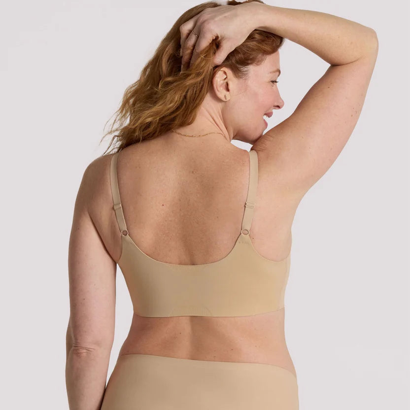 Evelyn & Bobbie Structured Scoop Bra in Sand, available at LaSource in Darien.
