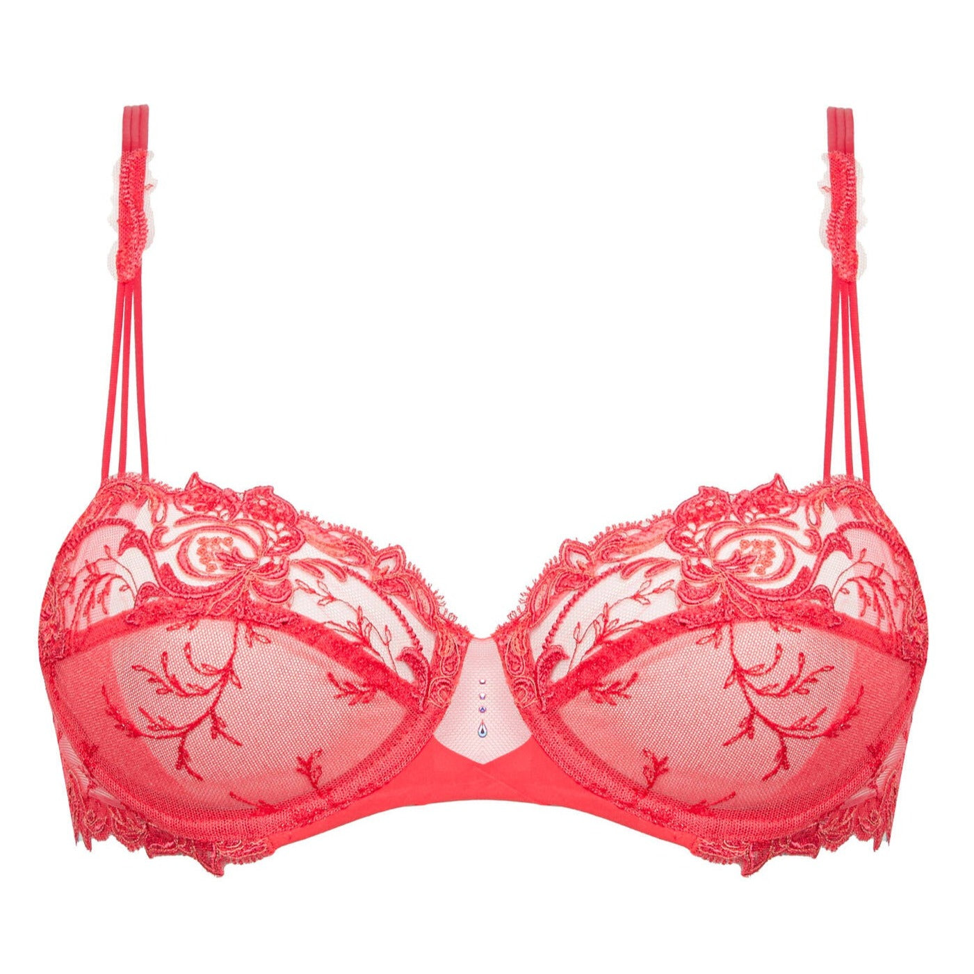 Lise Charmel Source Beaute Demi Bra in Hibiscus Beaute, available at LaSource in Darien