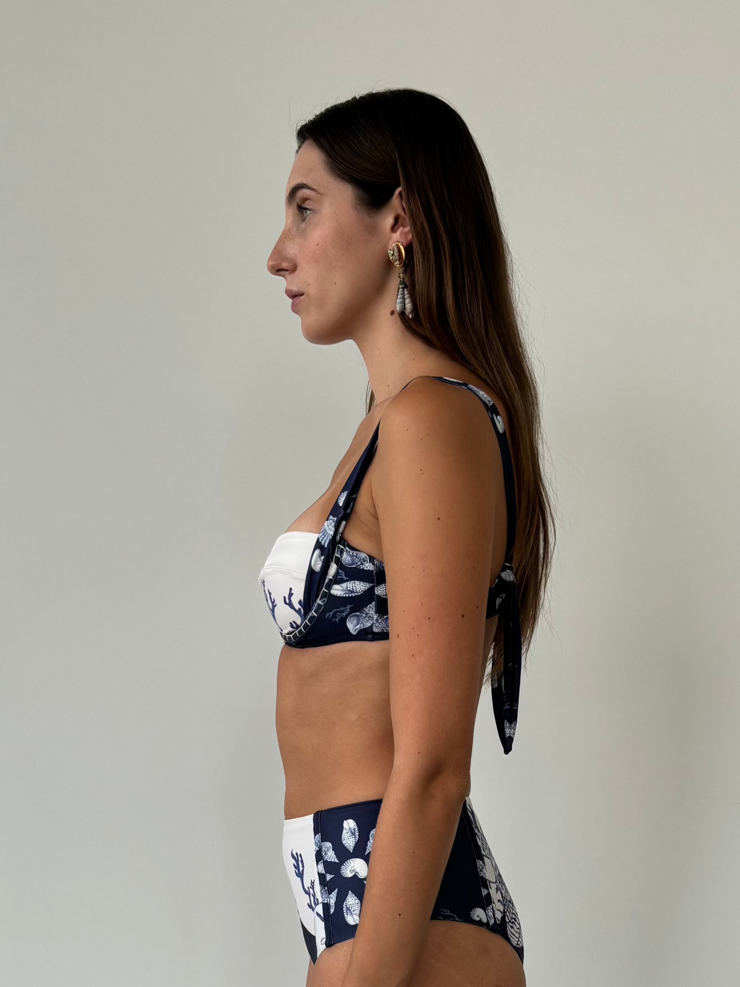 Carmel Bikini Top in Shell Tiles