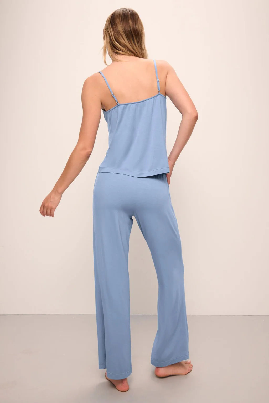 Gisele - TENCEL™ Modal Cami & Pant PJ Set in Wedgewood Blue, available at LaSource in Darien