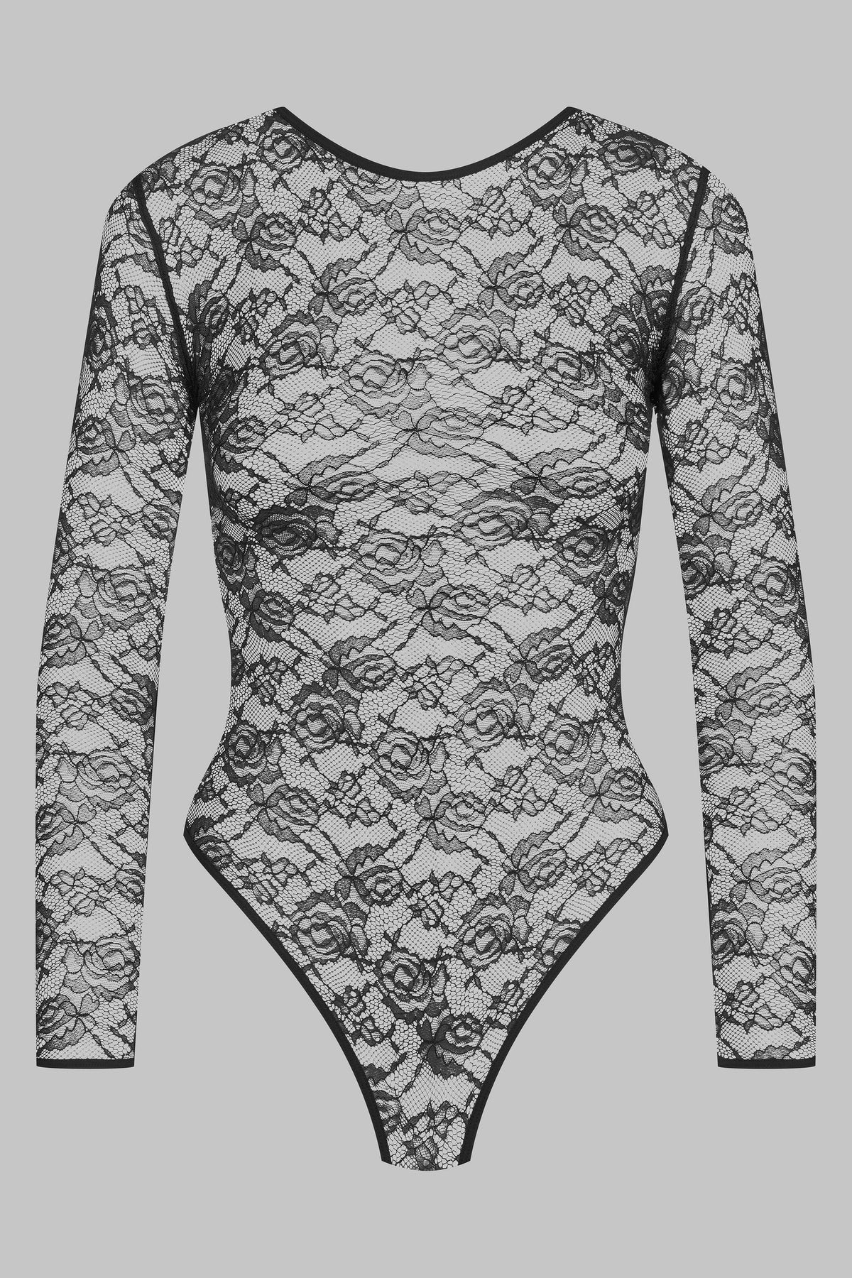 Flashback Long Sleeved Thong Bodysuit