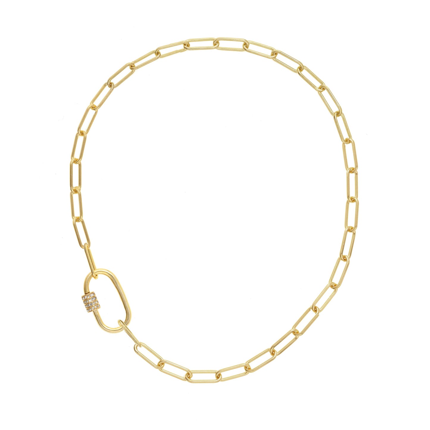 Diamond Carabiner Necklace