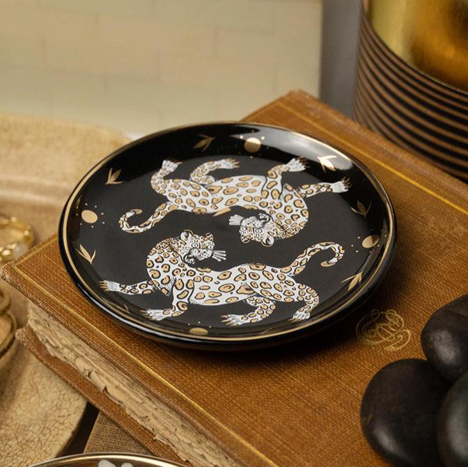 Leopard Round Ceramic Dish
