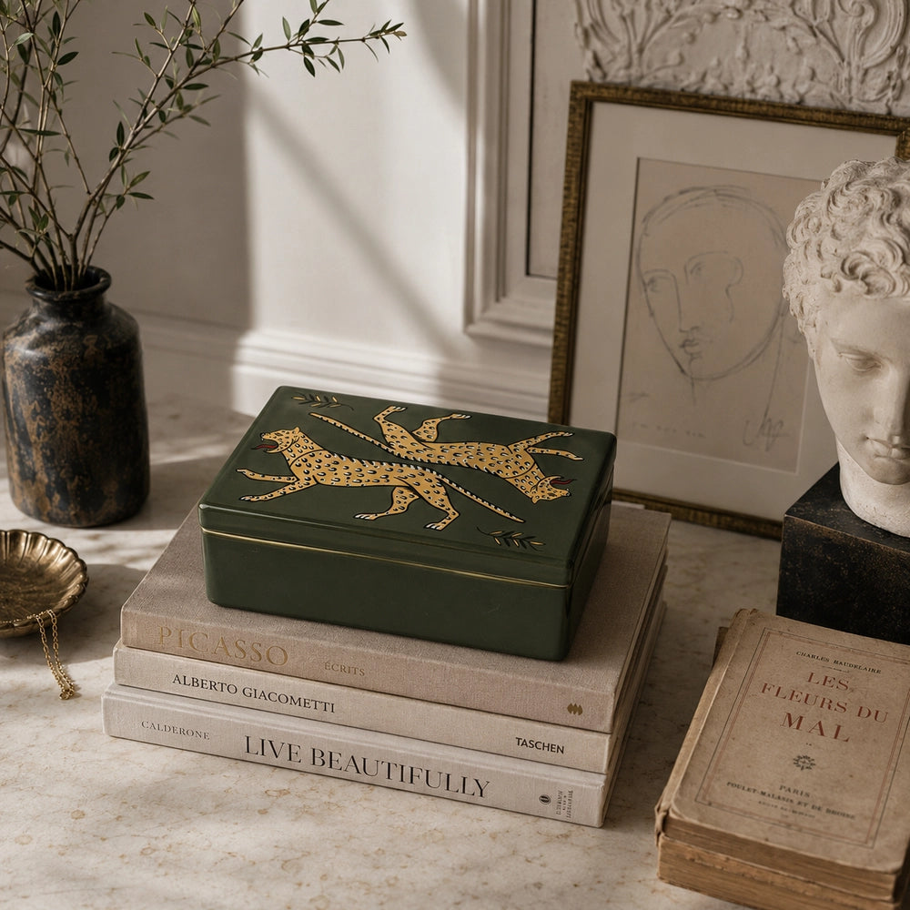 Duo Leopard Ceramic Box
