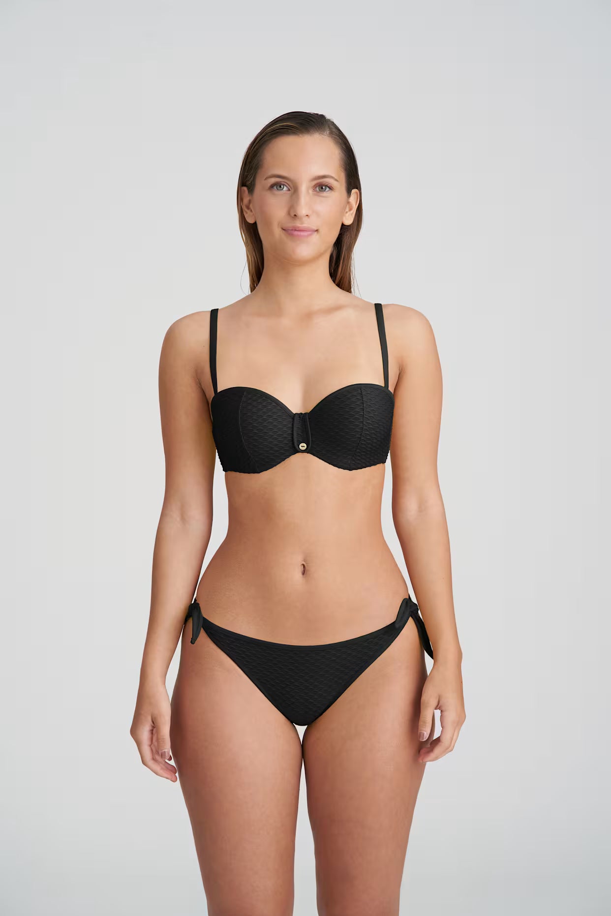 Brigitte Strapless Bikini Top in Black