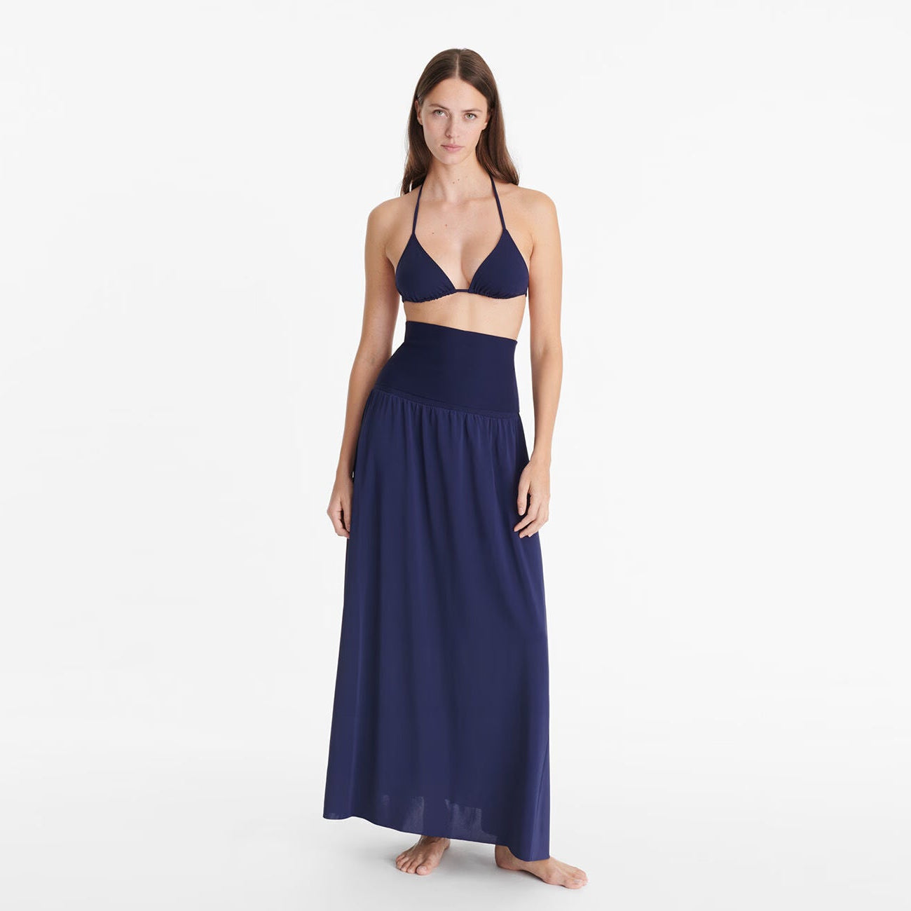 Oda Long Bustier Dress in Nautique