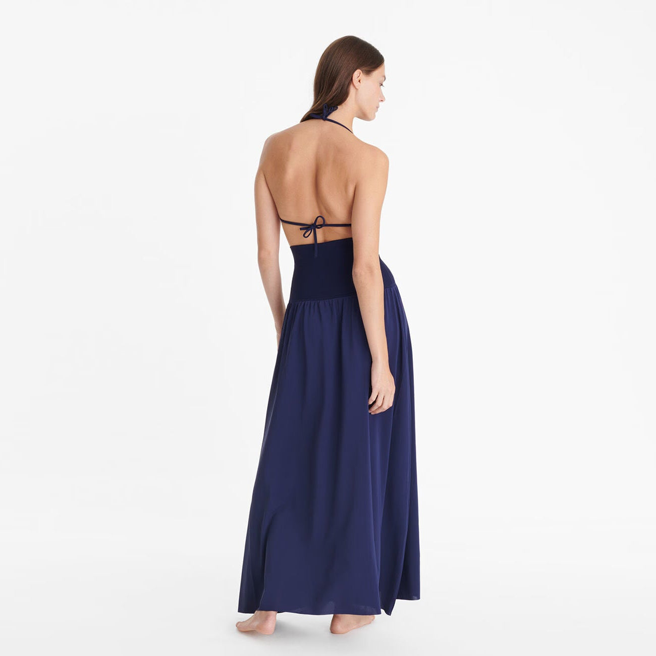 Oda Long Bustier Dress in Nautique