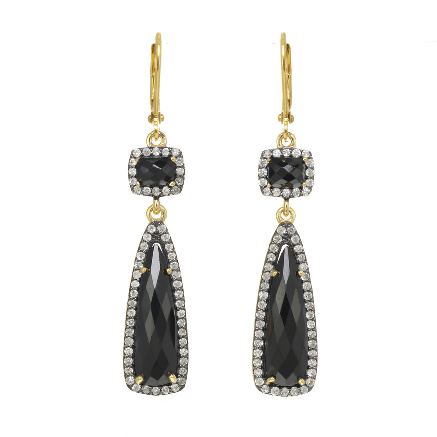 Black Onyx Pave Earrings