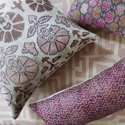 Blush Daisy Suzani Pillow