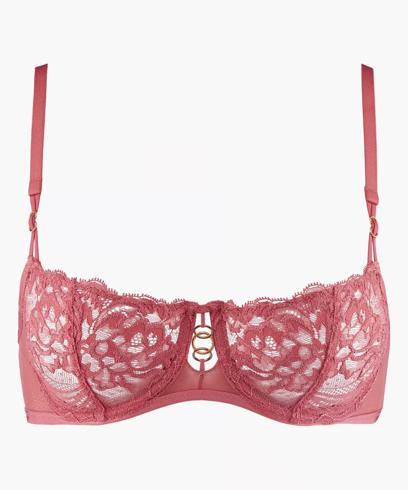 Aubade - Feeling Myself Half-Cup Bra in Rosewood, available at LaSource in Darien