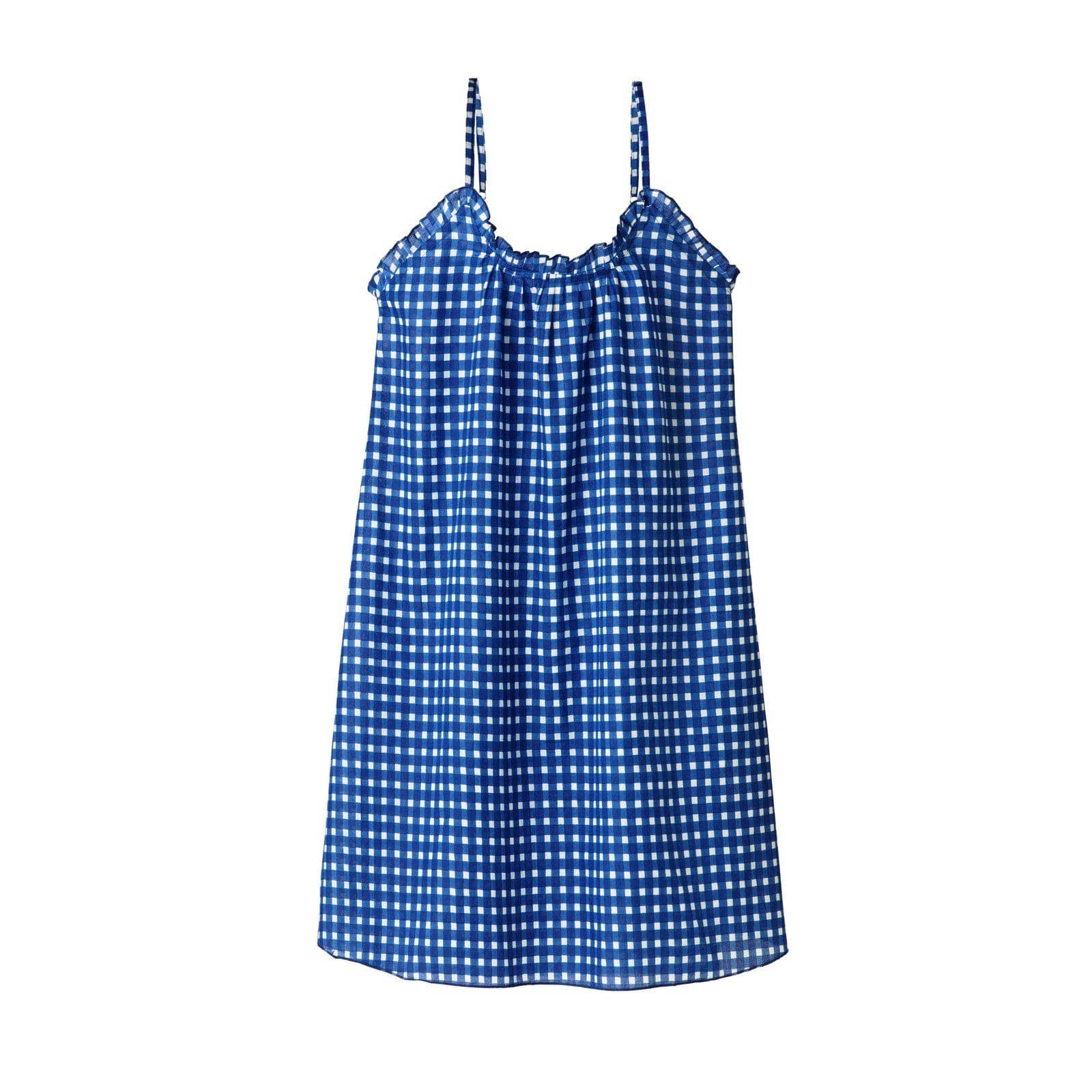 GERMAINE DES PRÉS HORTENSE VICHY BLUE NIGHTGOWN, available at LaSource in Darien