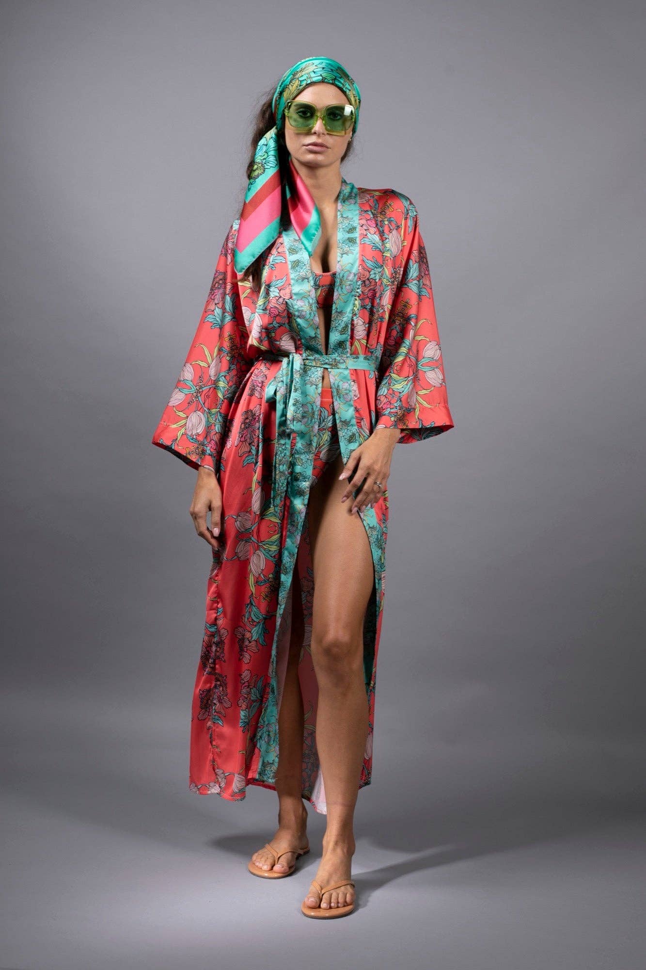 Limited Edition Duchess Floral Satin Kimono