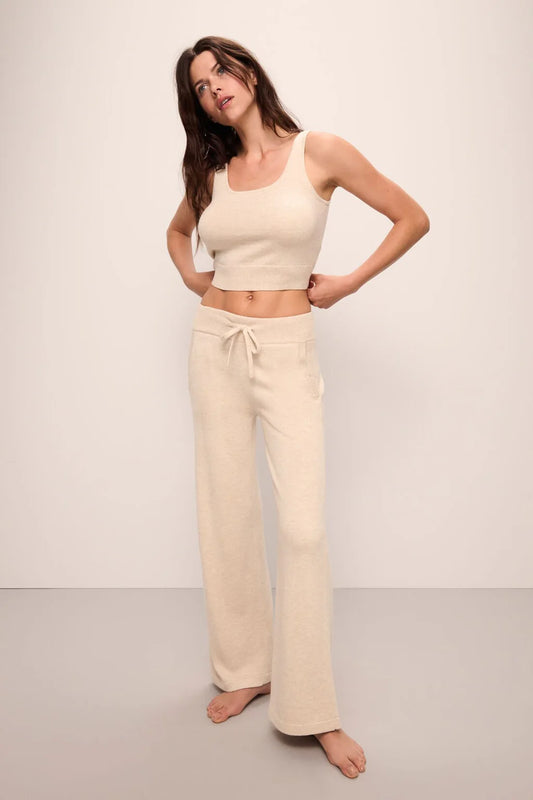 Eberjey - Recycled Sweater Pant in Oat, available at LaSource in Darien