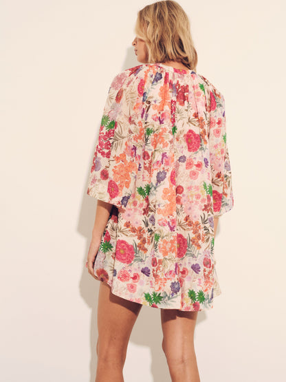Amala Dress in Floral Pink