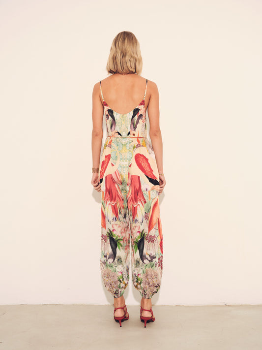 Balloon Jumpsuit in Flamingos