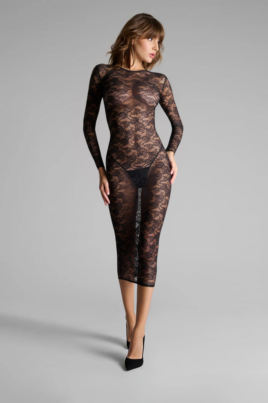 Flashback Long Sleeve Midi Dress