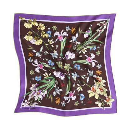 Orchid Symphony Silk Bandana Scarf