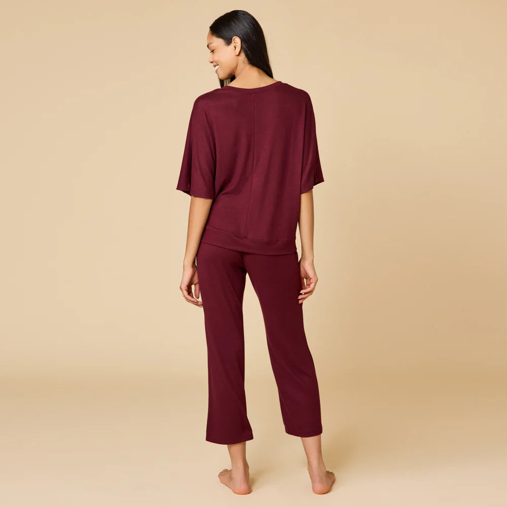 Dream Relaxed V-neck Capri Lounge Set