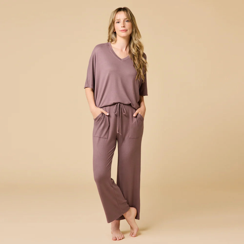 Dream Relaxed V-neck Capri Lounge Set