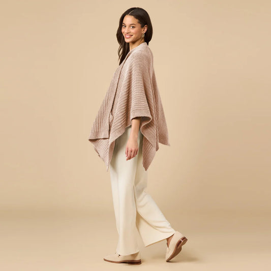 Solid Rib Marshmallow Shawl