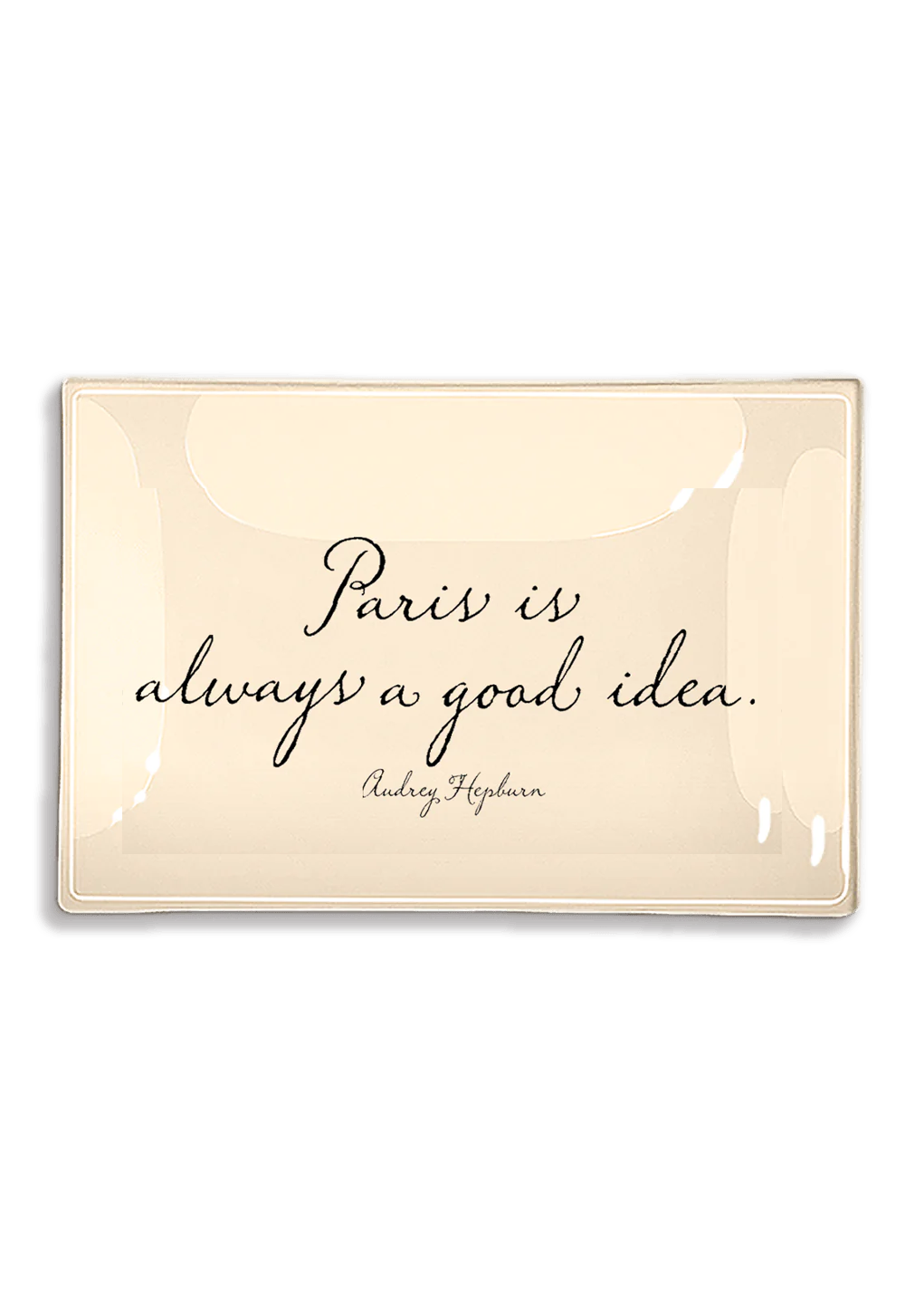 Paris Is Always A Good Idea Decoupage Glass Tray
