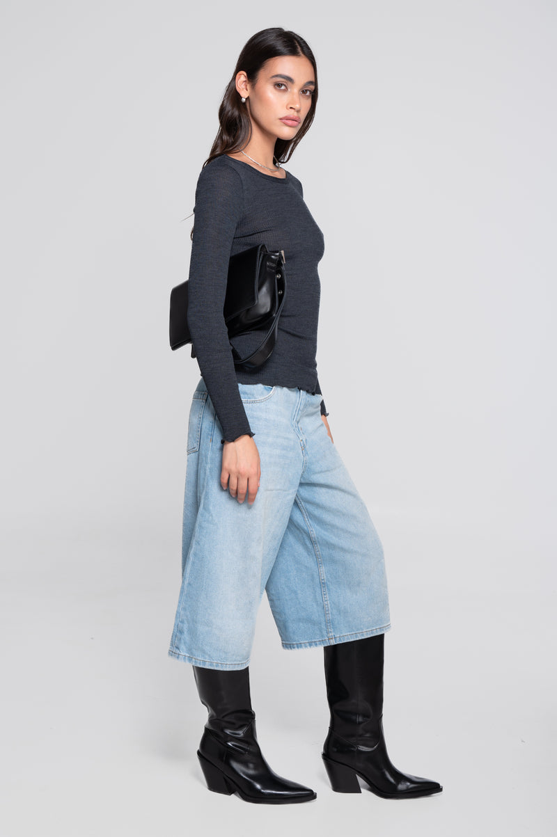 Ribbed Long-Sleeve Shirt