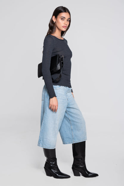 Ribbed Long-Sleeve Shirt