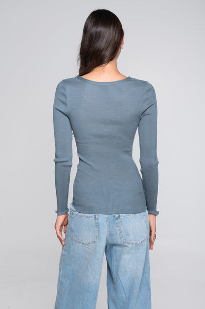 Ribbed Long-Sleeve Shirt