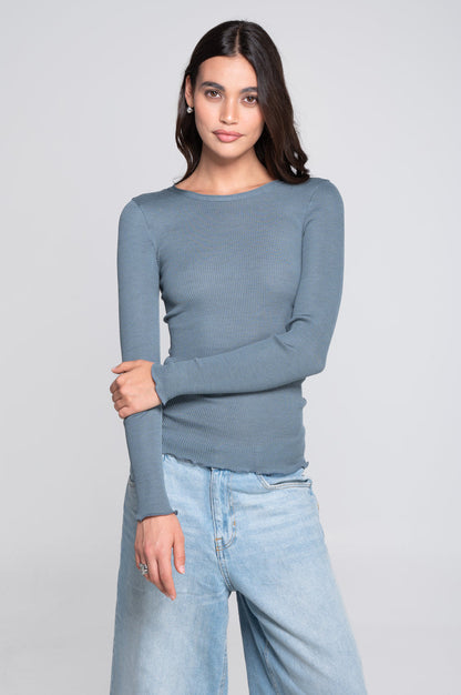 Ribbed Long-Sleeve Shirt