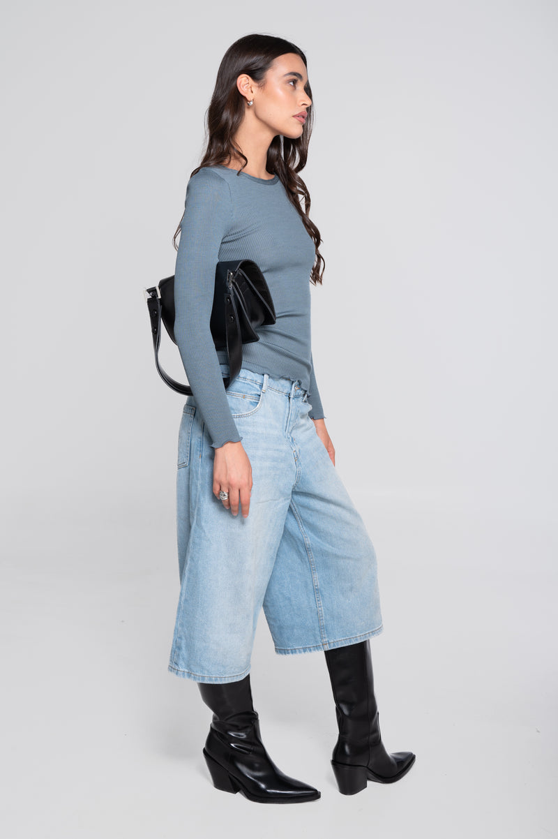 Ribbed Long-Sleeve Shirt