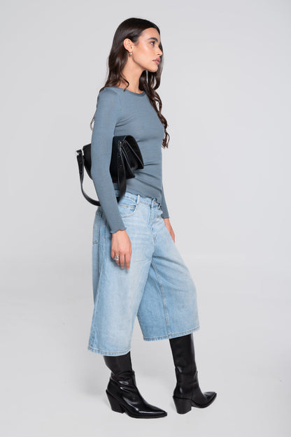 Ribbed Long-Sleeve Shirt