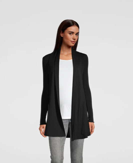 Long Cardigan in Wool and Silk