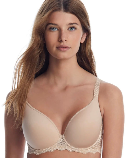 Simone Perele Caresse 3D Plunge Bra in pea rose at LaSource in Darien