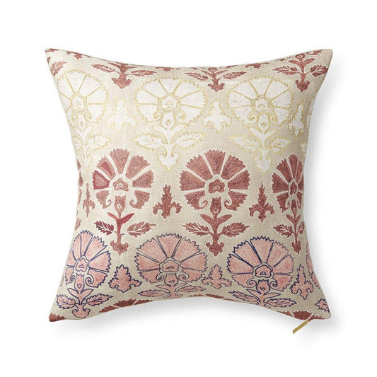 Blush Daisy Suzani Pillow
