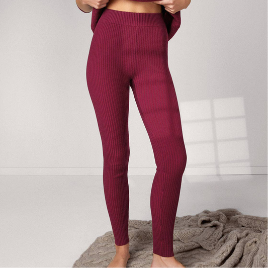 Cozy Cotton Silk Ribbed Legging