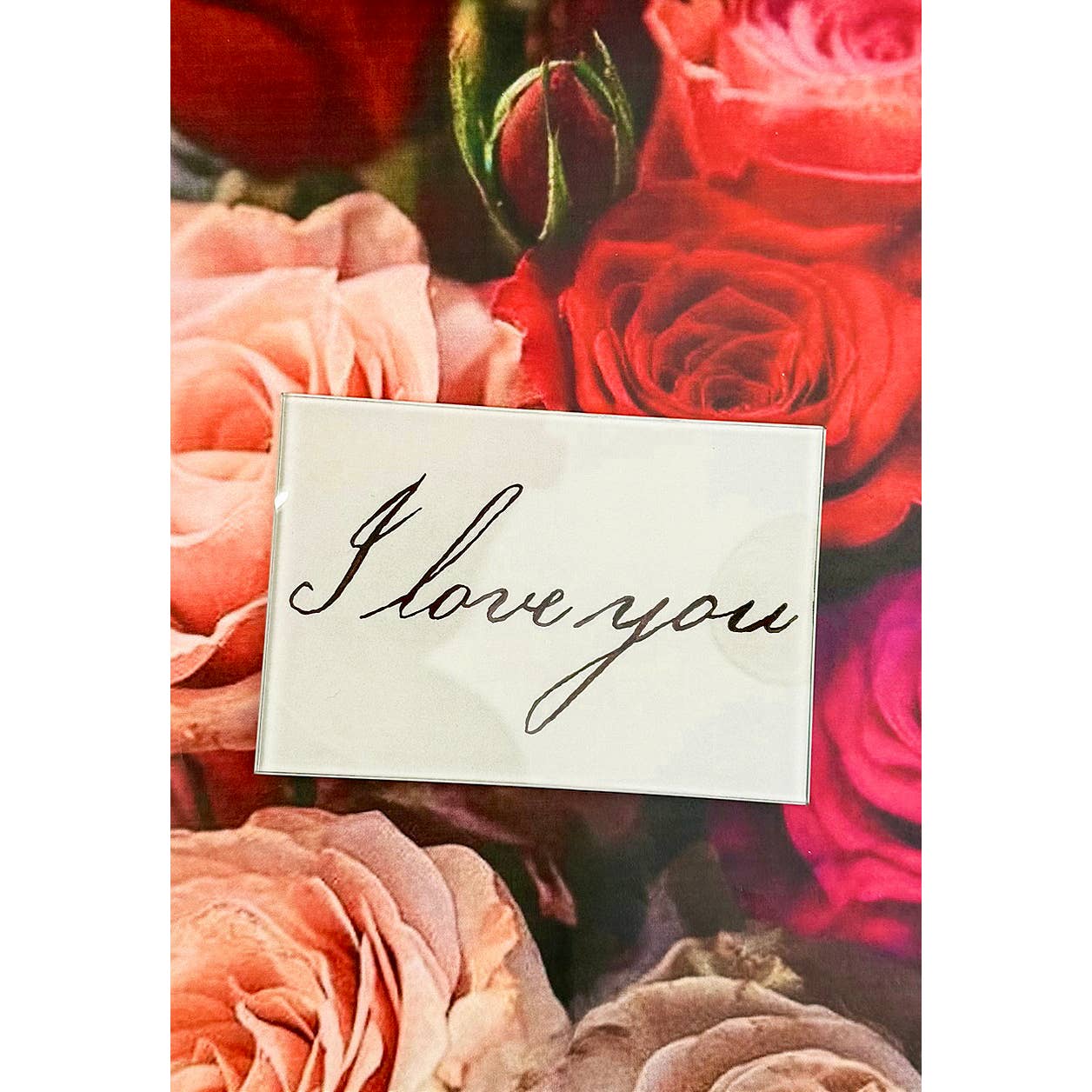 I Love You Script Glass Tray