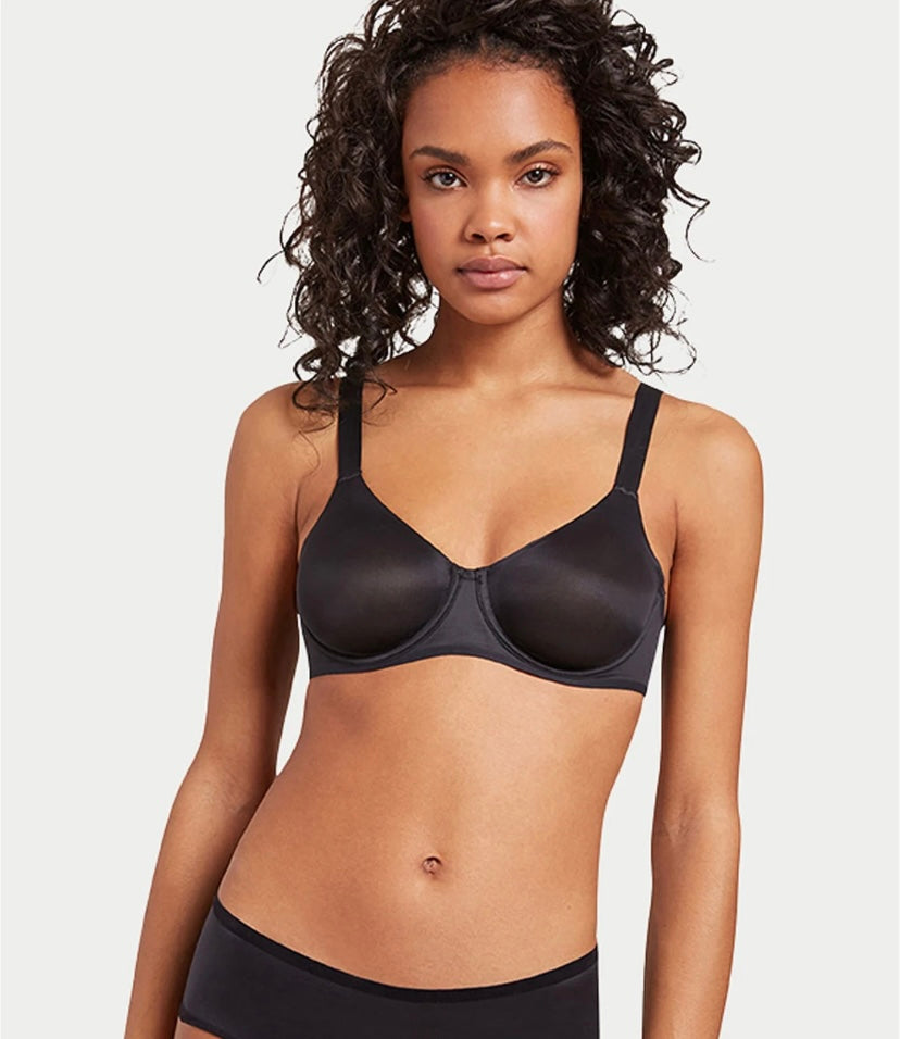 Wolford -Sheer Touch Bra in black, available at LaSource in Darien. 