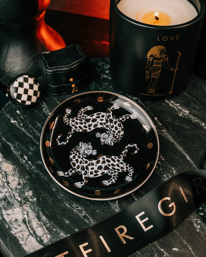 Leopard Round Ceramic Dish