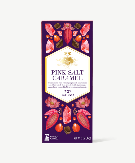 Dark Chocolate Bar w/ Himalayan Pink Salt & Caramel -Gourmet