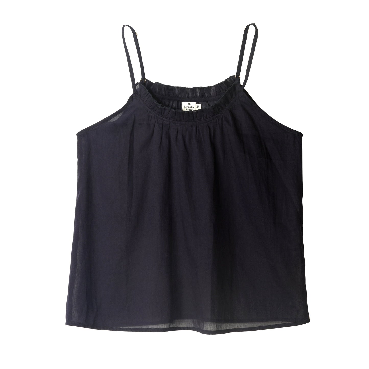 Germaine Des Pres Hortense tank top in navy, available at LaSource in Darien